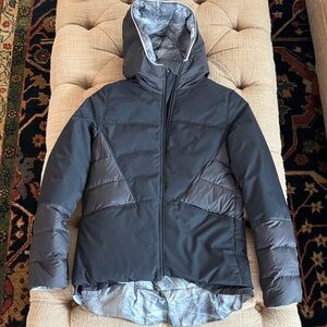 Ivivva Black and Gray Reversible Kids Puffer Jacket